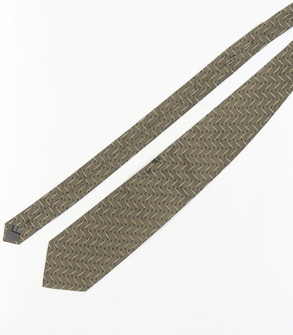 Mens Baumler Bronze Geometric 100% Silk  Tie