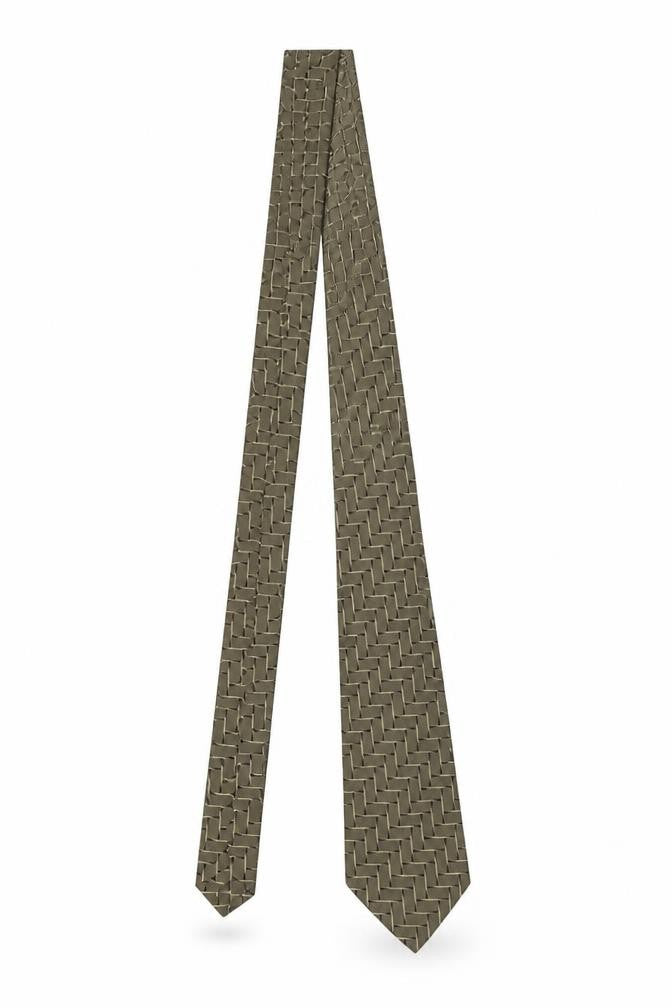 Bäumler Men's Bronze Geometric Silk Tie One Size