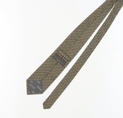 Mens Baumler Bronze Geometric 100% Silk  Tie