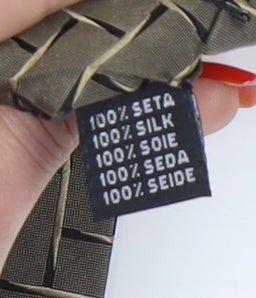 Mens Baumler Bronze Geometric 100% Silk  Tie