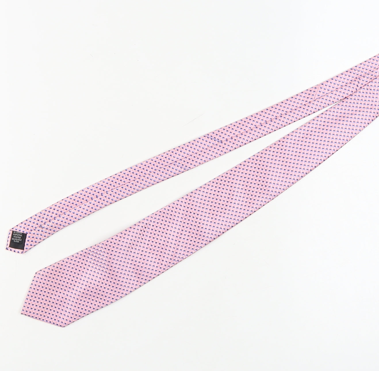 Thomas Nash Men's Pink Geometric Polyester Tie One Size