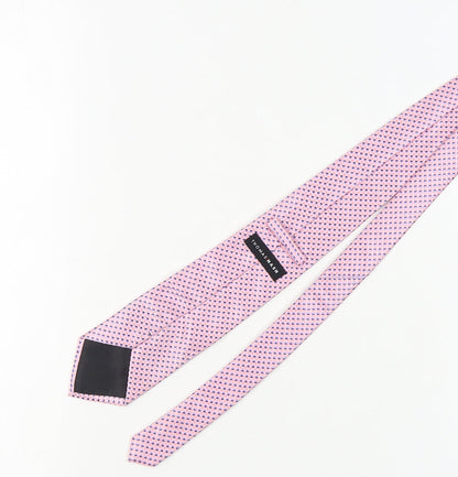 Thomas Nash Men's Pink Geometric Polyester Tie One Size
