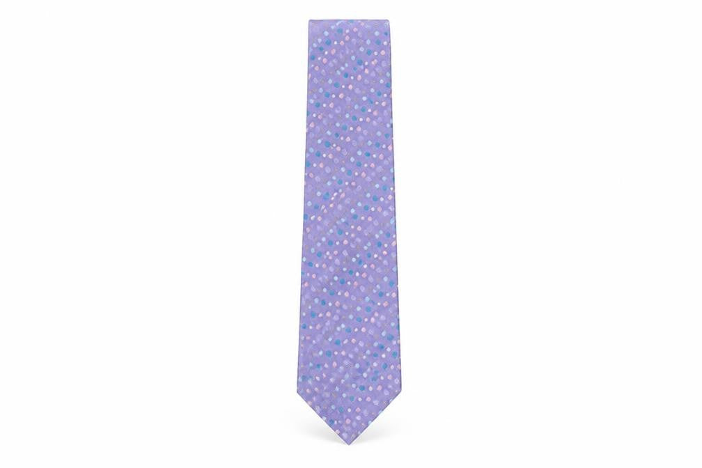 Mens Ted Baker Purple Polka Dot 100% Silk Designer Tie