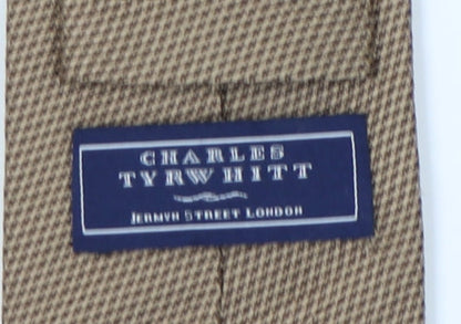 Mens Charles Tyrwhitt Beige  100% Silk  Tie