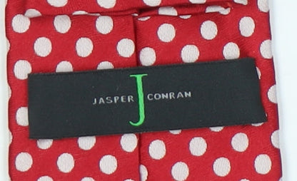 Jasper Conran Men's Red Polka Dot Silk Tie