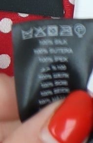 Jasper Conran Men's Red Polka Dot Silk Tie