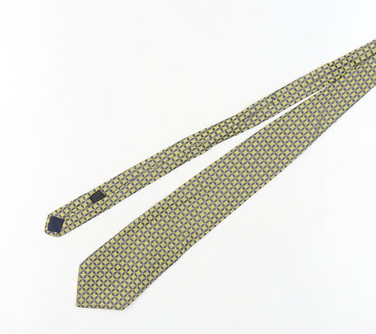 Austin Reed Men's Yellow Blue Geometric Silk Tie