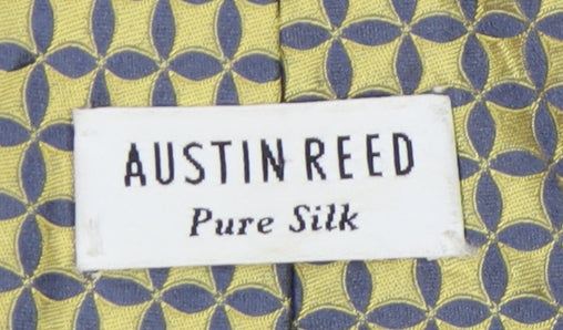 Austin Reed Men's Yellow Blue Geometric Silk Tie