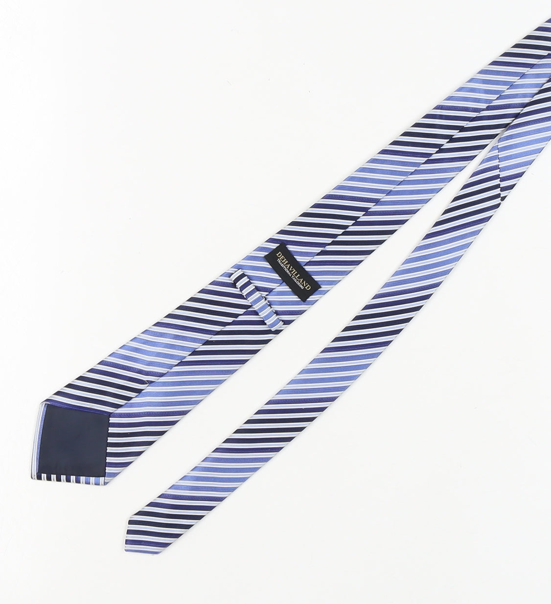 Dehavilland Men's Blue Striped Silk Tie