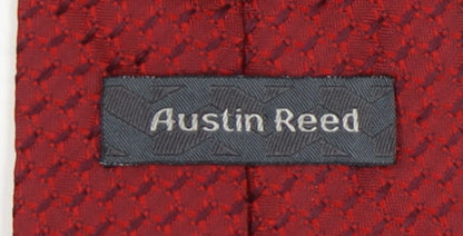Austin Reed Men's Red Silk Geometric Tie