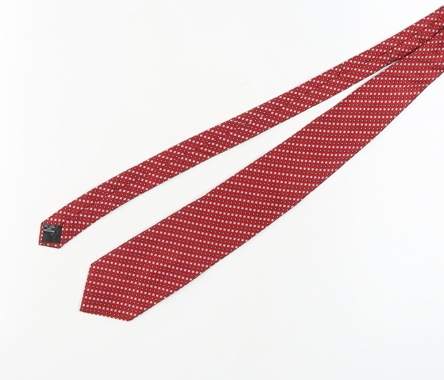 Van Heusen Men's Red Silk Polka Dot Tie