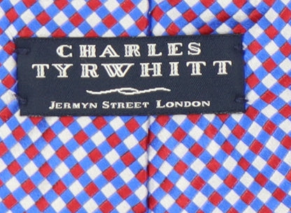 Mens Charles Tyrwhitt Multicoloured Plaids & Checks 100% Silk  Tie