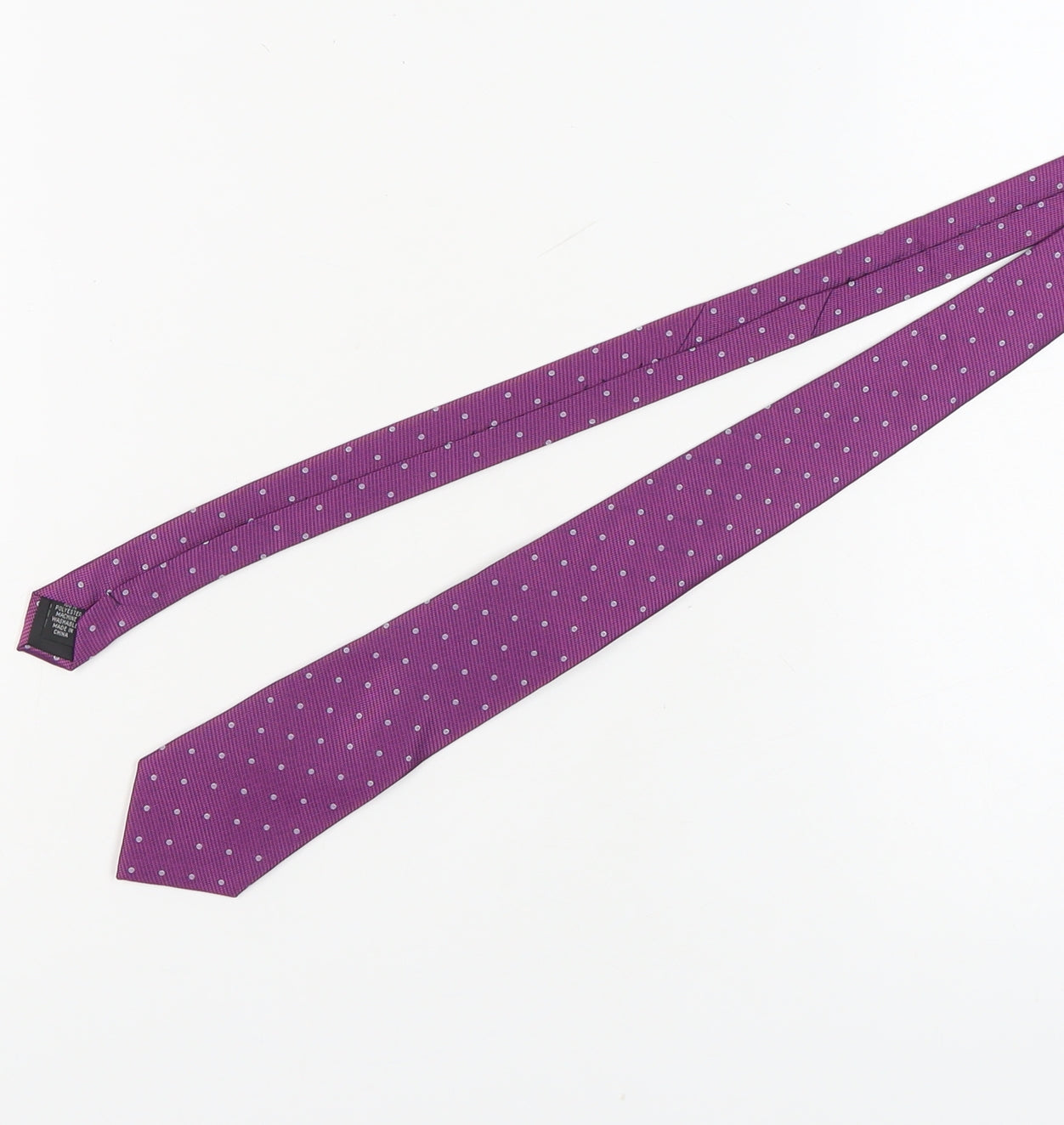 Thomas Nash Men's Slim Purple Polka Dot Tie - Excellent Condition