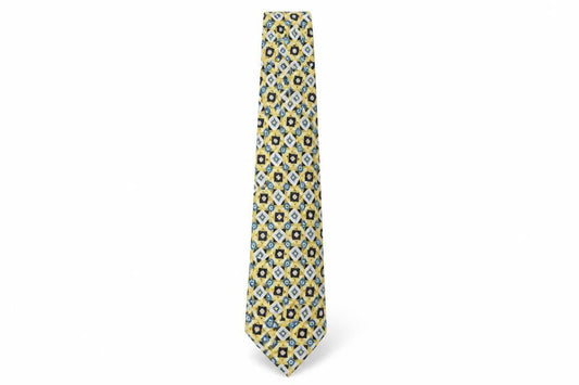 Bäumler Men's Multicoloured Geometric Silk Tie