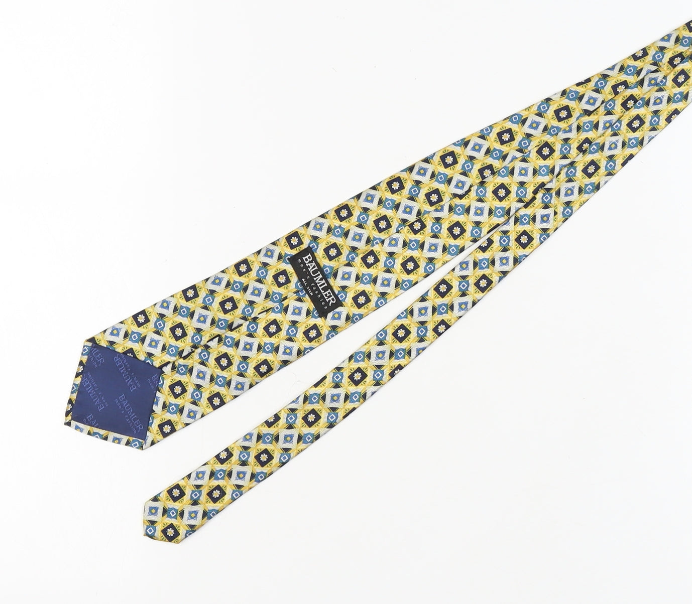 Mens Baumler Multicoloured Geometric 100% Silk  Tie