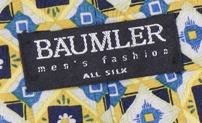 Mens Baumler Multicoloured Geometric 100% Silk  Tie