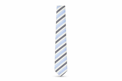Dehavilland Men's Blue Striped Silk Tie