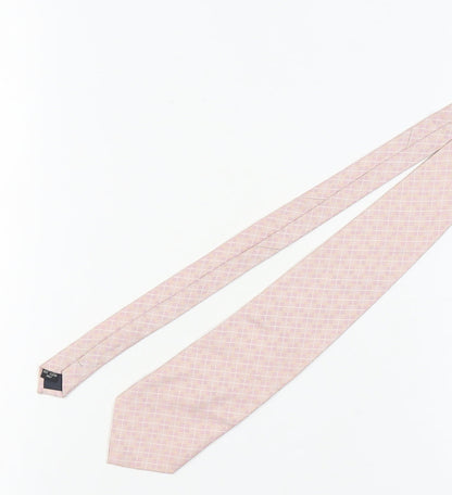 Pierre Cardin Pink Check Silk Men's Tie One Size