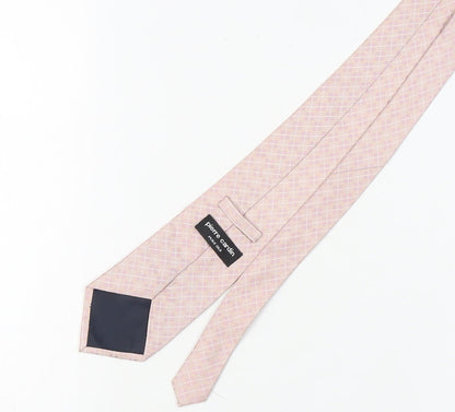 Pierre Cardin Pink Check Silk Men's Tie One Size