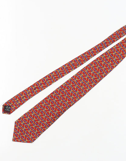 Austin Reed Men's Red Geometric Silk Tie
