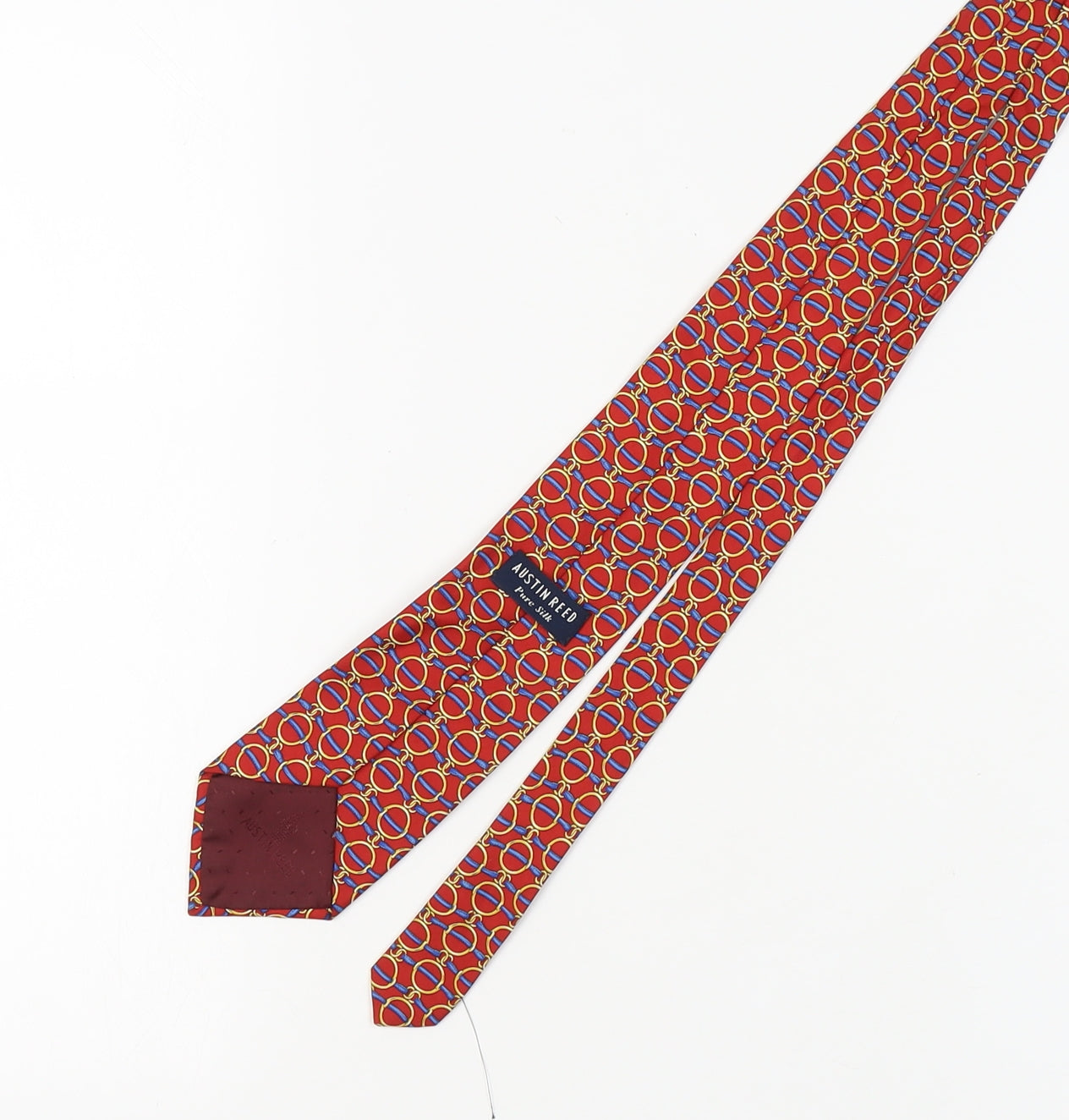 Austin Reed Men's Red Geometric Silk Tie