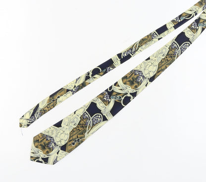 René Chagal Men's Multicoloured Silk Tie, Geometric Pattern