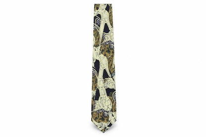 René Chagal Men's Multicoloured Silk Tie, Geometric Pattern