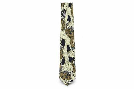 René Chagal Men's Multicoloured Silk Tie, Geometric Pattern
