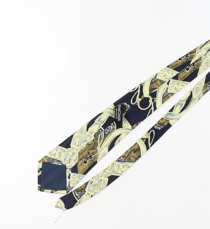 René Chagal Men's Multicoloured Silk Tie, Geometric Pattern