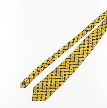 Pierre Cardin Men's Yellow Geometric Silk Tie