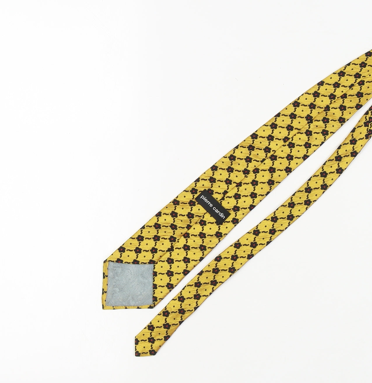 Pierre Cardin Men's Yellow Geometric Silk Tie