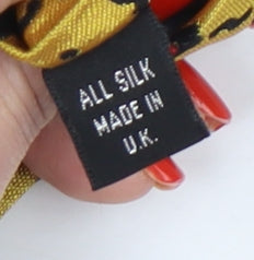 Pierre Cardin Men's Yellow Geometric Silk Tie