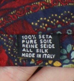 Mens Cecil Gee Red Floral 100% Silk  Tie