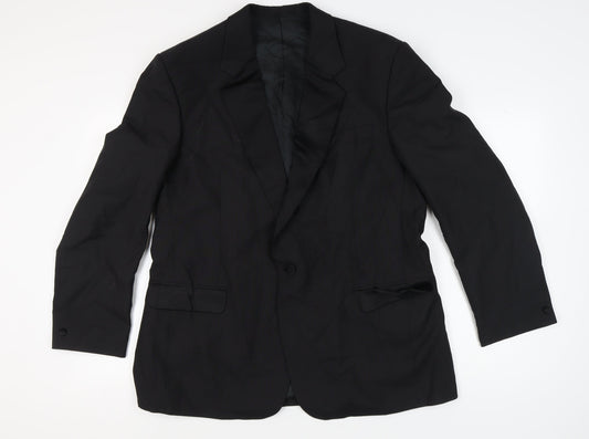 Mens UK Size 46 Executex Regular Black Suit Jacket