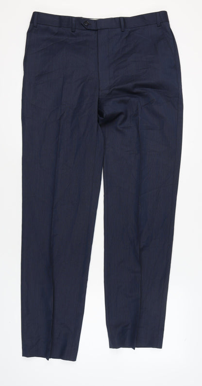 Marks and Spencer Men's Blue Dress Pants, Size 38