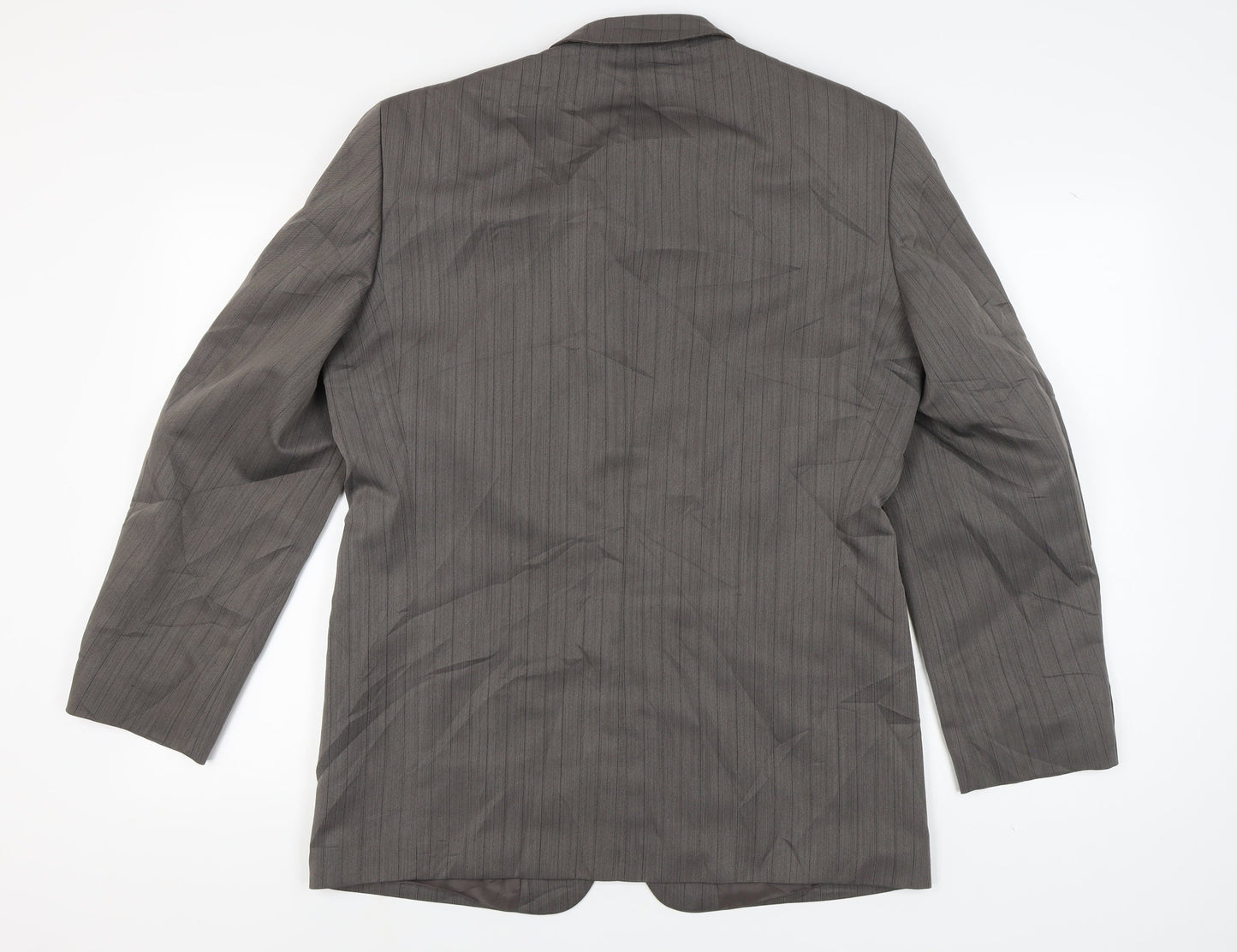 Zantos Men's Brown Grey Striped Blazer, Size 40, Jacket Style