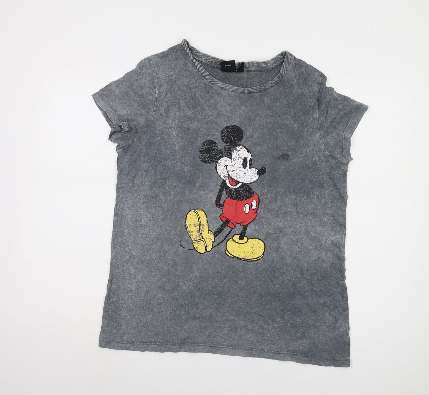 Womens UK Size M Disney Grey Jersey T-Shirt