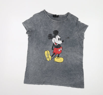 Womens UK Size M Disney Grey Jersey T-Shirt