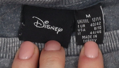 Womens UK Size M Disney Grey Jersey T-Shirt