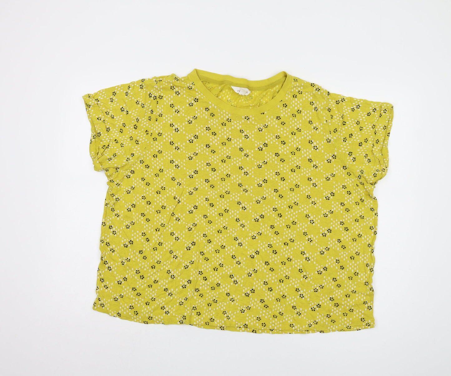 Womens UK Size 20 Marks and Spencer Yellow Basic T-Shirt