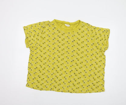 Womens UK Size 20 Marks and Spencer Yellow Basic T-Shirt