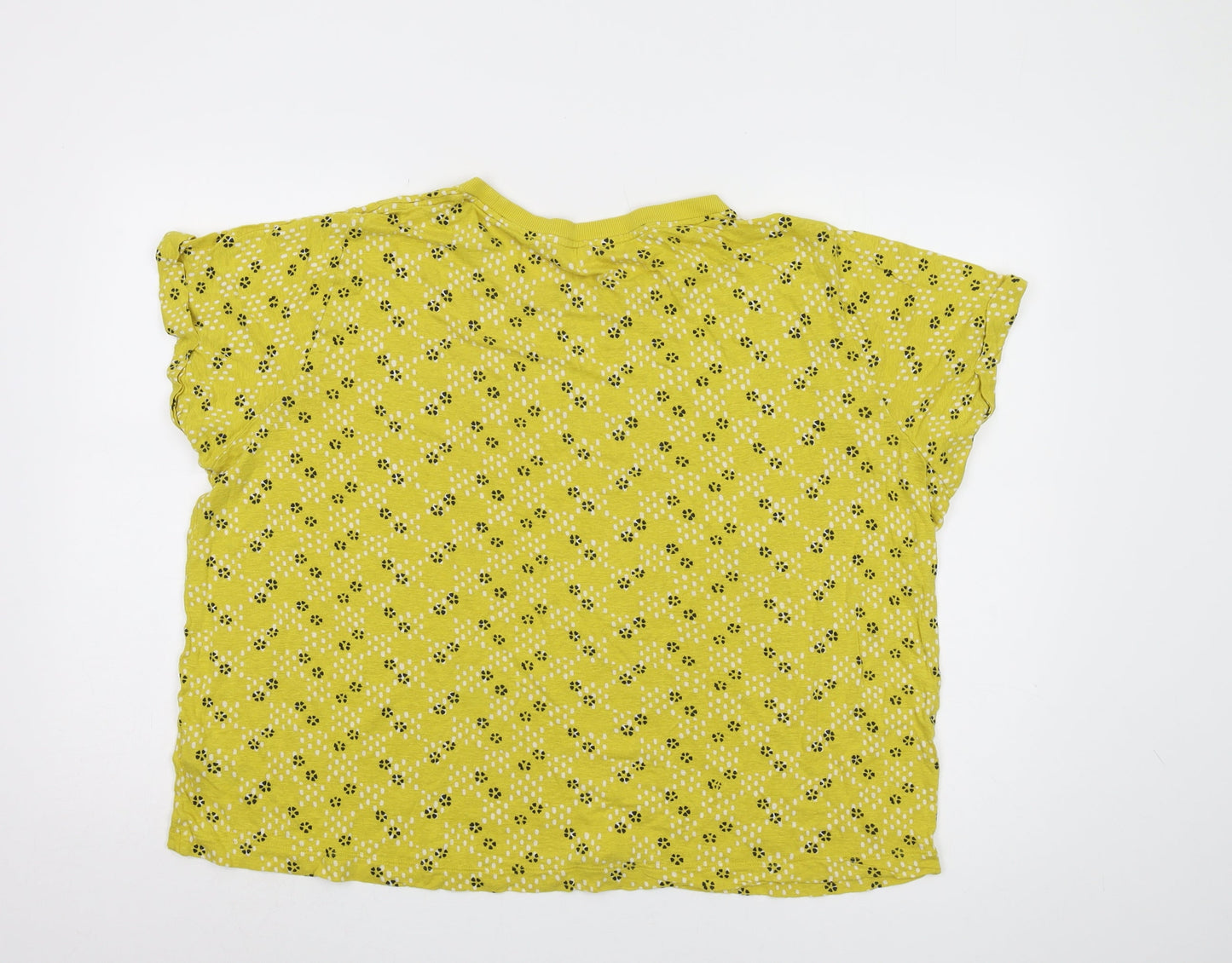 Womens UK Size 20 Marks and Spencer Yellow Basic T-Shirt