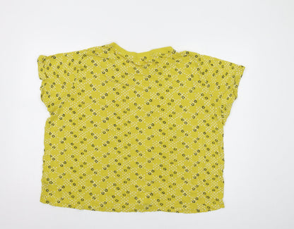 Womens UK Size 20 Marks and Spencer Yellow Basic T-Shirt