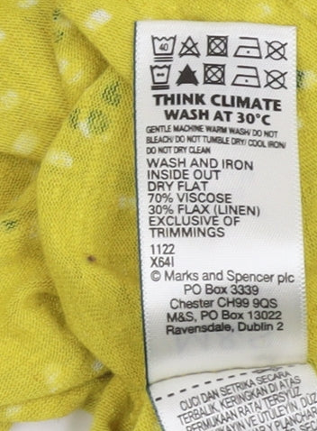 Womens UK Size 20 Marks and Spencer Yellow Basic T-Shirt