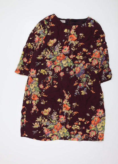 Hobbs Women's Multicoloured Floral Shift Dress Size 12