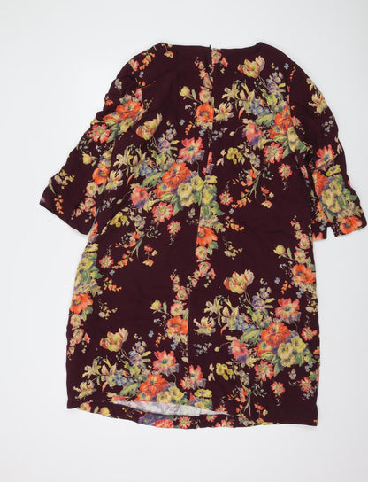 Hobbs Women's Multicoloured Floral Shift Dress Size 12