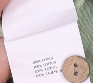 Damart Women’s Green Button-Up Ruffle Top Size 18