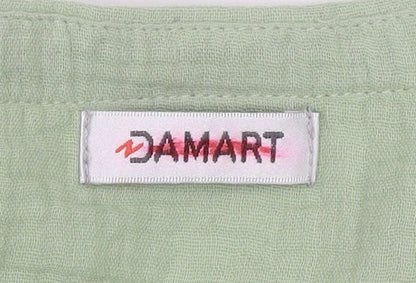 Damart Women’s Green Button-Up Ruffle Top Size 18
