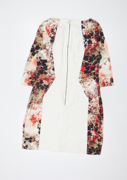 Almari Women's Multicoloured Floral Dress Size 14