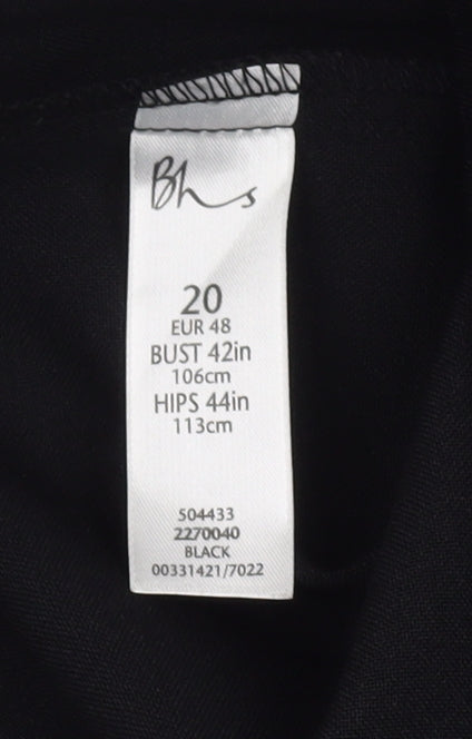 BHS Women's Black Sleeveless Dress Size 20